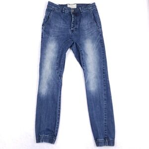 Free‎ Planet Jogger Jeans Button Fly Slim Fit 30x30 Blue Streetwear Normcore